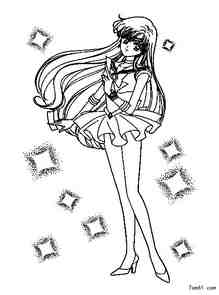 <em>美少女战士</em>4-简笔<em>画</em>图片-中国儿童资源网